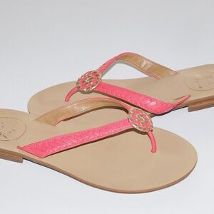 JACK ROGERS ali salmon pink braided sandals 8